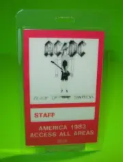 AC/DC Flick Of The Switch Backstage Pass Original 1983 Hard Rock Music Laminated