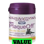 Troy Plaque Off for Cats 40g Eliminates Bad Breath Plaque and Tartar