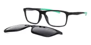 Square Clip-On Plastic Men's Glasses Online Black Size 53 - Lenses Included - Private Health Rebate - Blue Light Block - SmartBuy Collection