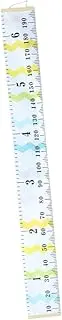 Abaodam Adorable Kids Growth Chart Wooden Height Measurement Ruler Wall Decal Track Growth Safe Waterproof Decorative for Nursery (Wave Pine)