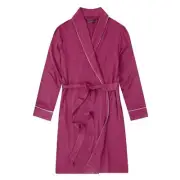 Noble Mount Women's Red Jersey Short Robe - Medium