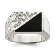 925 Sterling Silver Mens Onyx Ring