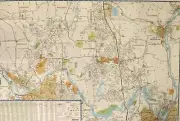 Clifton Park Halfmoon Scotia Glenville NY Laminated Wall Map (JM)