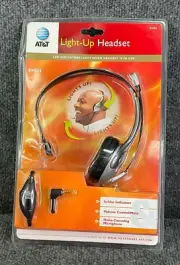 AT&T Light-up Headset EH535 Vintage 2.5mm Headband W/ Noise Cancelling Mic