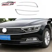Chrome Steel Car For VW Passat B8 17-18 Front Fog Light Lamp Strip Trim 2PCS New (for: Volkswagen)