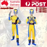 Kids Wolverine Cosplay Costume Jumpsuit Claw Boys Halloween Party Fancy Dress Up