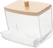 Cotton Swab Box Air Outlet Vent Mini Stickers Ring Regulator Small Head Cotton Swabs Movable Labels Barbell Cleaning Brush Decor High-looking Comb Clear Acrylic Storage Jars Wooden