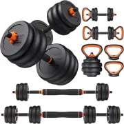 Adjustable Dumbbells for Unisex 20lb Free Weight Set Home Gym Workout Strength