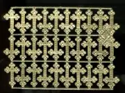 Scrap Diecut German Dresden Gold Foil Paper Crucifix Crosses Victorian Crafts