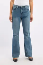 Denim Flare Jeans Low Rise - Size 16XL, Women's Flare Jean
