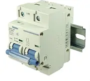 ASI NDB1-125C100-2 DIN Rail Mount High Current Circuit Breaker, 100 Amp, 2 Pole, 240Vac, 60 Vdc, C Trip Curve, Miniature Circuit Breaker