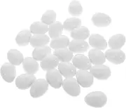 TOYANDONA 30pcs Realistic Solid Plastic Parrot Eggs Artificial Pigeon Egg Substitutes for Nest Management and Hatching Aid for Training and Breeding Pigeons