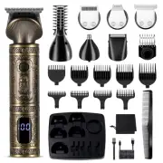 Beard Trimmer Kit Professional Hair Clipper Trimmer Zero Gapped T-Blade Trimm...