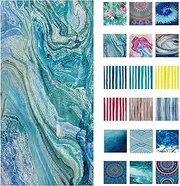 Luxton Ocean Turquoise Beach Towel, Quick Dry Beach Towel, Sand Free and Lightweight Pool Swimming Towel Outdoor Camping Towel (Large 160x80cm, Turquoise Green Blue)