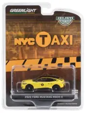 1:64 GreenLight HOBBY EXCLUSIVE Yellow 2022 Ford Mustang MACH-E EV Taxi Cab NIP