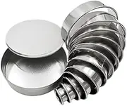 Round Cookie Cutter Set, BetterJonny 12 Pieces Stainless Steel Circle Biscuit Pastry Donut Doughnut Cutter Ring Molds