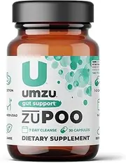 UMZU zuPOO - Colon Cleanse & Gut Support Supplement, Healthy Waste Elimination and Bowel Movements, Vitamins, Minerals, Herbs, Barks Blend, 7-Day Cycle, Bloating Relief - 30 Capsules - 15 Servings