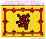 SCOTTISH FLAG PATCH SCOTLAND EMBROIDERED LION RAMPANT w/ VELCRO® Brand Fastener