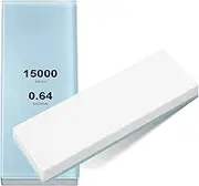 WILLBOND 15000# Glass Sharpening Stone 2 3/4" W x 8 3/4" L Whetstone Grit Single Side 0.2" Thick Wet Honing Knife Sharpener Oilstone