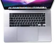 Black Silicone Keyboard Cover Skin for Touch Bar Mode Russian/English Bilingual