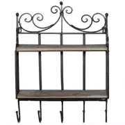 Wall coat hanger shelves rustic wall mount Wall shelves Home Accents 17.25x 23"