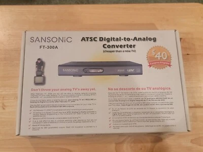 SANSONIC Model FT-300A Digital-to-Analog Converter Box w/Remote! NEW!! ATSC