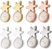 [SAFIGLE] 8pcs Earring Supports for Heavy Earrings Sturdy Backings to Prevent Droop for Enhanced Appearance for Womens Jewelry Accessories