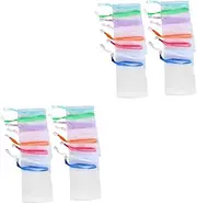 Mikinona 2sets Foaming Net Soap Holder Soap Saver Bag Mesh Bag for Longevity for Bar 30pcs*2 Random Color