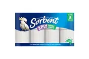 Sorbent Double Length Toilet Tissue 8 Pack