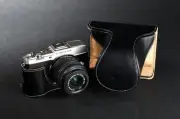 Genuine real Leather Full Camera Case bag Cover for Olympus EP5 E-P5 Bottom Open