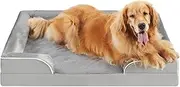LOVJOYSE Sofa Dog Bed - Ultra Comfortable Dog Beds for Medium Dogs - Breathable & Waterproof Pet Bed- Egg Foam Sofa Bed with Extra Head and Neck Support - Removable Washable Cover & Nonslip Bottom