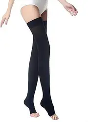 Thigh High Compression Socks, Firm Support 20-30 mmHg Compression Stockings.