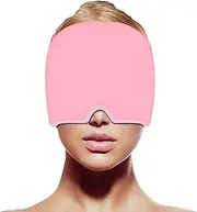 Headache Relief Hat for Migraine, Headache Migraine Relief Cap for Tension Headache Migraine Relief, One Size Fits All Headache Cap with Reusable Ice Gel Pack for Puffy Eyes, Stress Relief (Black)