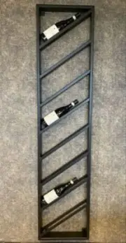 Wall Mounted Wine Rack, Modern Wine Rack, Steel Wine Rack, 8 Bottles
