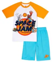 SPACE JAM 2 BUGS BUNNY TAZ DAFFY Comfort Pajamas Sleepwear Set Boys Size 6-7 $30
