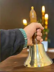 10" Large Solid Brass Hand Bell School Bell Christmas Bells Dinner Bells Gift