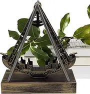 Pirate Ship Motion Model, Electronic Swinging Boat Toy, Perpetual Motion Desk Toy, USB-Powered Pirate Ship Model, Decorative Swinging Boat Model, Desk Ornament Motion Toy, Small Pirate Boat Figurine