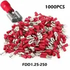 1000pcs Pack Spade Female Connectors 6.3mm Crimp Wiring Terminals ..250