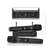 Sound Town 100 Channels Wireless Microphone Karaoke Mixer System with 2 Metal...