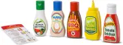 Melissa and Doug 5-Piece Favorite Condiments Play Food Set - Play Ketchup and 3
