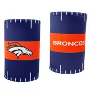 2x NFL Denver Broncos 11.5cm Stubby Can/Bottle Beverage Storage Sleeve Holder
