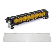 Baja Designs 10" Amber Wide Cornering S8 Straight LED Light Bar W/CLR Rock Guard