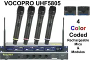 VOCOPRO UHF-5805 (4) Mic Rackmount Rechargeable Wireless System