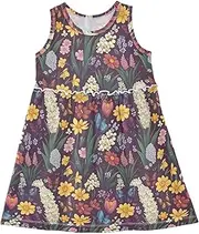 [Caihoyu] Girls' Sleeveless Dress Toddlers Swing Casual Sundresses Play Dresses, Multicolor06, 8 Years