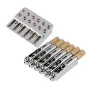 Headless Guitar Bridge & String Lock Set for 6 String Headless Guitar Chrome