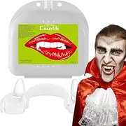 Retractable Vampire Teeth,Vampire Teeth Kids - Halloween Dentures with Concealing Device, Retractable Design, Cosplay Costume Accessories for Werewolf, Zombie and Helves