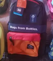 New PARKLAND Bayside Crater BLACK / ORANGE BackPack 16" x 12" 20L FREE SHIPPING