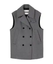 Jil Sander Double-Breasted Vest S,M pebble color