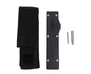 Stainless Steel Spring Comb Hair Beard Folding Pocket Comb Hairdressing Tool Black