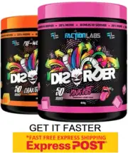 Faction Labs Disorder Twin Pack 50Serv Pre-Workout Energy Pump Dis Order Express